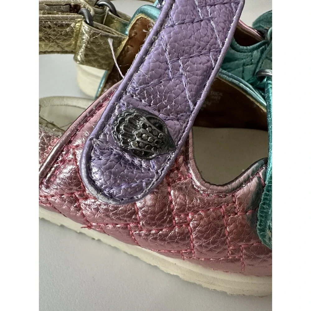 Kurt‎ Geiger Sandals Kids Size 6 Metallic Rainbow Designer Shoes Unicorn